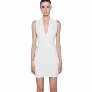 Alexander Wang White Cutout Knit Bodycon Mini Dress Size Small